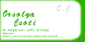 orsolya csoti business card