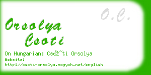 orsolya csoti business card